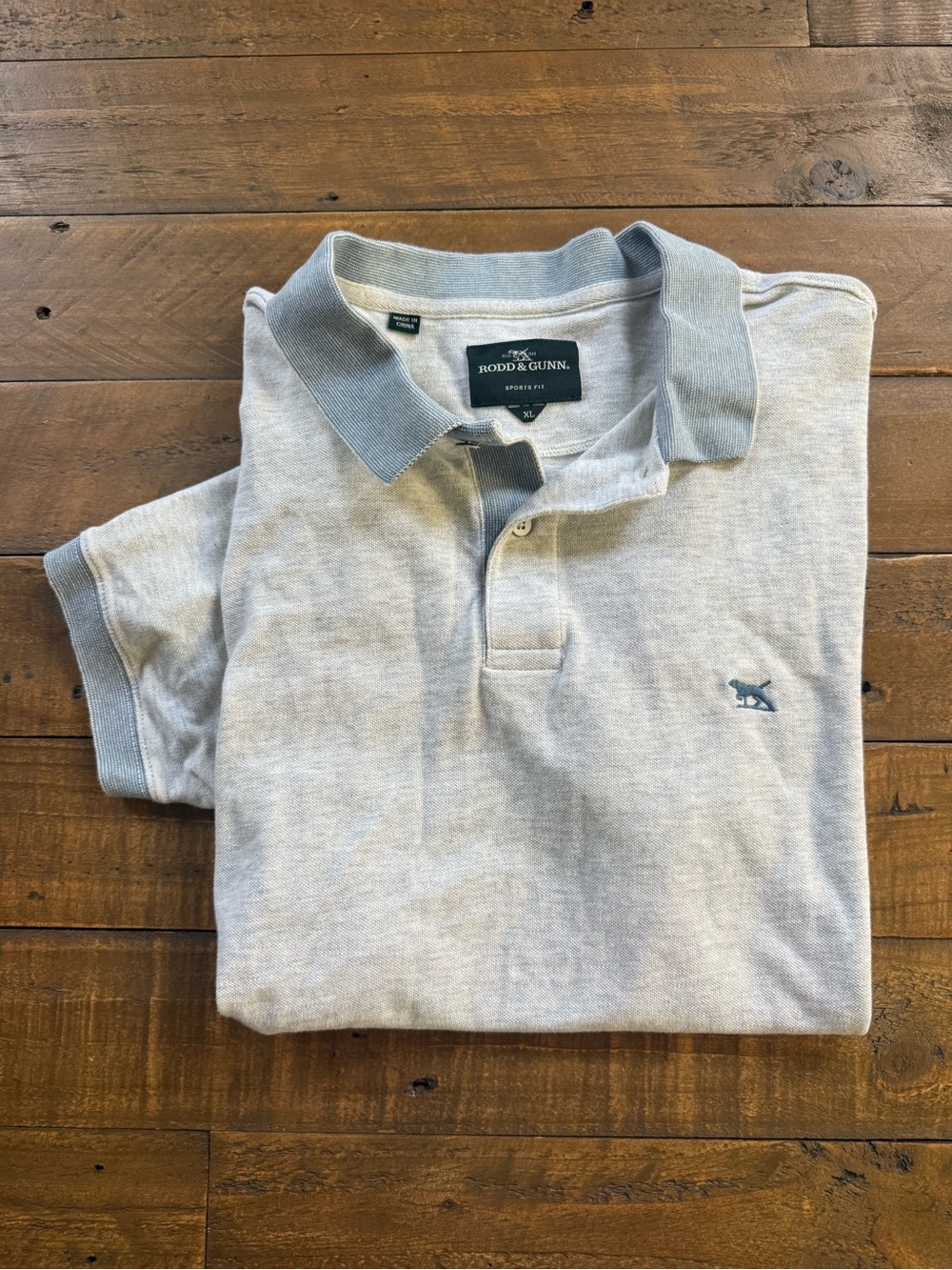 Rodd & Gunn Men’s Light Gray Polo Shirt, size XL